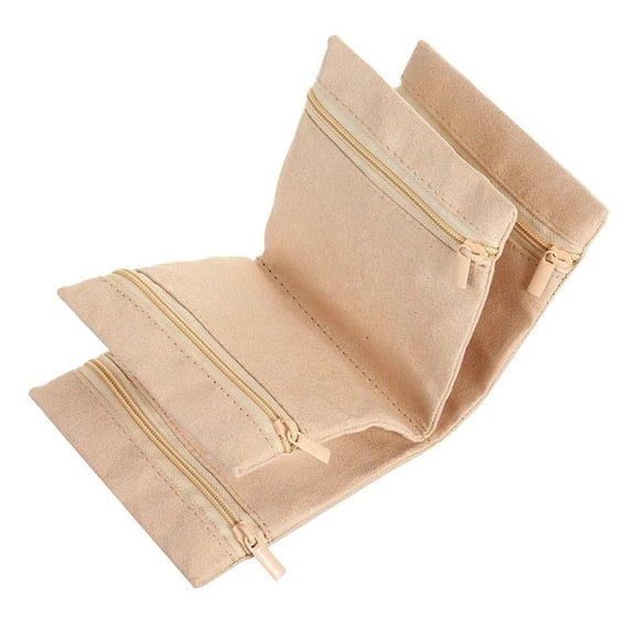 Koiauber Jewelry Storage Bag Rings Earrings Bracelet Necklace Storage Pouch Foldable Zipper Closure Travel Jewelry Organizer