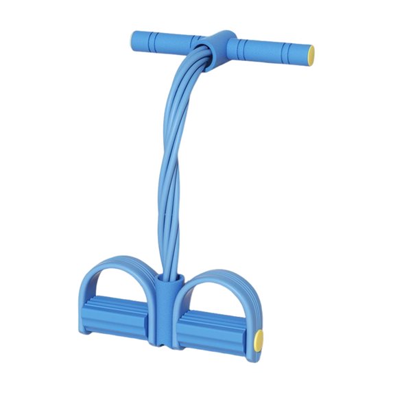 Koiauber Pedal Ankle Puller Resistance Band with Handle TPE Elastic Yoga Sit-up Pull Rope Men Women Pedal Tensioner Exerciser Workout Equipment