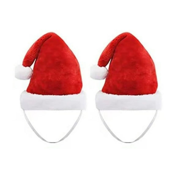 Koiauber Pet Santa Hat Red Fleece Santa Claus Hat Dog Cat Dress-up Costume for Puppy Kitten Small Cats Dogs