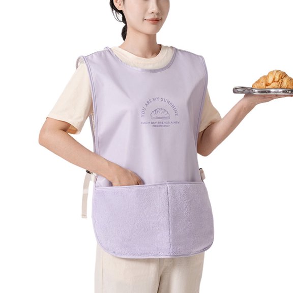 Koiauber Vest Apron for Women Summer Kitchen Smock Oil Resistant Apron with Pockets Apron for Cooking BBQ Hosting