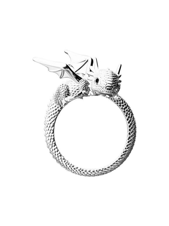 Vintage Punk Rings for Women Men Gothic Rings Flying Dragon Gothic Rings Alloy Open Adjustable Rings Jewelry