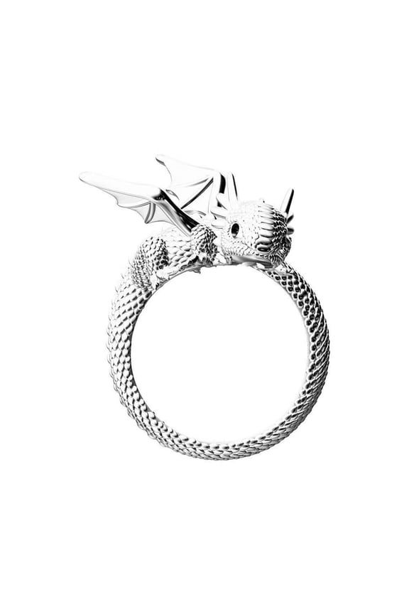 Vintage Punk Rings for Women Men Gothic Rings Flying Dragon Gothic Rings Alloy Open Adjustable Rings Jewelry