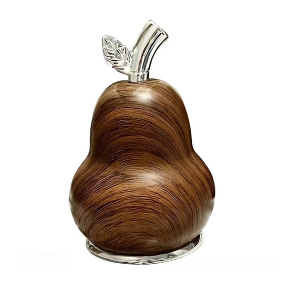Koiauber Wood Grain Pear Toothpick Dispenser Dental Floss Toothpick Holder Restaurant Kitchen Desktop Toothpick Organizer Container