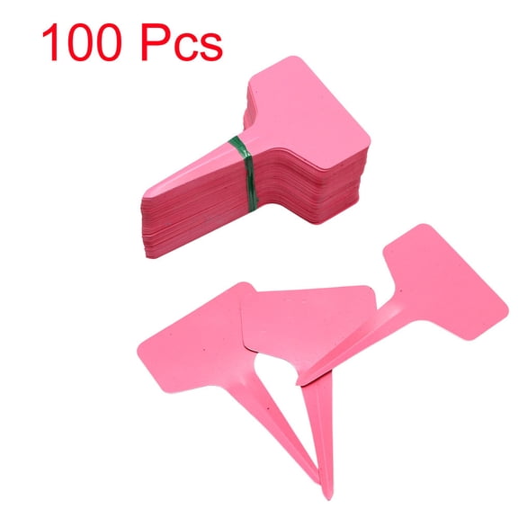 Kojanyu 100PC Plastic T-type Tags Markers, Nursery Tray Garden Labels for Seedlings and Plant Identification