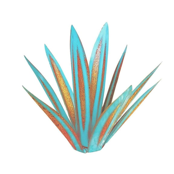 Kojanyu 25“ Metal Art Tequila Rustic Sculpture Garden Yard Sculpture Home Decor 9 Leaves Clearance