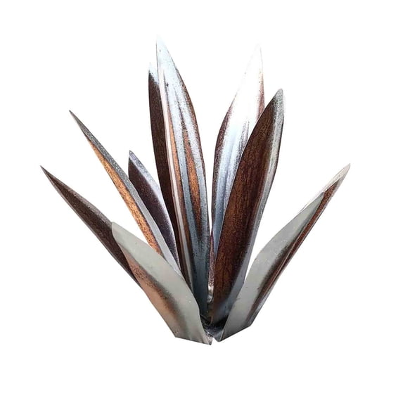 Kojanyu 25“ Metal Art Tequila Rustic Sculpture Garden Yard Sculpture Home Decor 9 Leaves