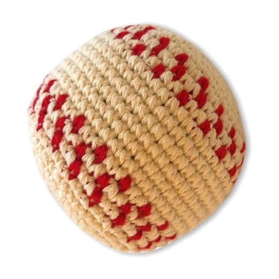 Kojanyu Baseball Style Bean Bag,Soft Durable Handmade Woven Footbag Beginners Juggling Ball for Indoor Outdoor Casual Fun