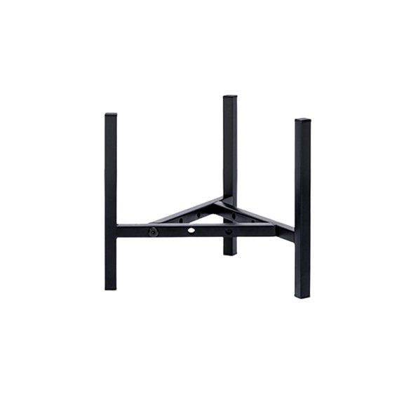 Kojanyu Black Stainless Steel Plant Stand – Adjustable Flowerpot Rack for Pots 9.1–12.6 Inches, Indoor Outdoor Display