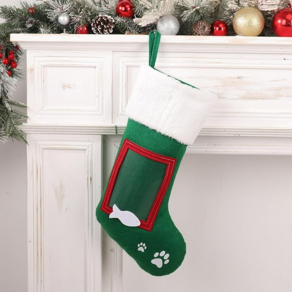 Kojanyu Christmas Stocking with Photo Display for Holiday Decor and Gifts