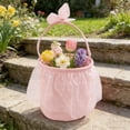 thumbnail image 1 of Kojanyu DIY Easter Basket Bag – Cute Reusable Fabric Tote for Eggs, Candy, Toys & Kids Gift Storage, 1 of 6