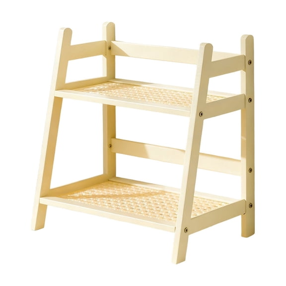 Kojanyu Double Layer Wooden Desktop Organizer – Storage Rack For Dorm,Kitchen Office