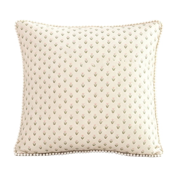 Kojanyu Floral Pearl Throw Pillow Cover, Small Flower Decorative Cushion Case, Cottage Style Pillow for Sofa Bed and Home Decoration.