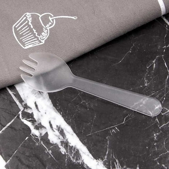 Kojanyu Frosted Disposable Cake Forks Spoons – Individually Wrapped Dessert Cutlery Set