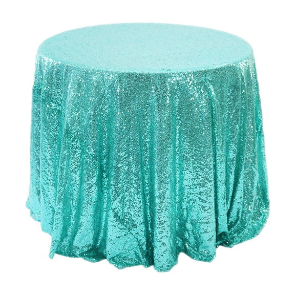 Kojanyu Glitter Round Tablecloth – Mint Sequin Cover For Weddings Parties