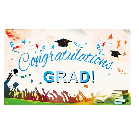 Kojanyu Graduation Banners 2021 Congrats Grad Graduation Party Banner Photo Background, Large Vinyl Banner for Wall or Backdrop Display