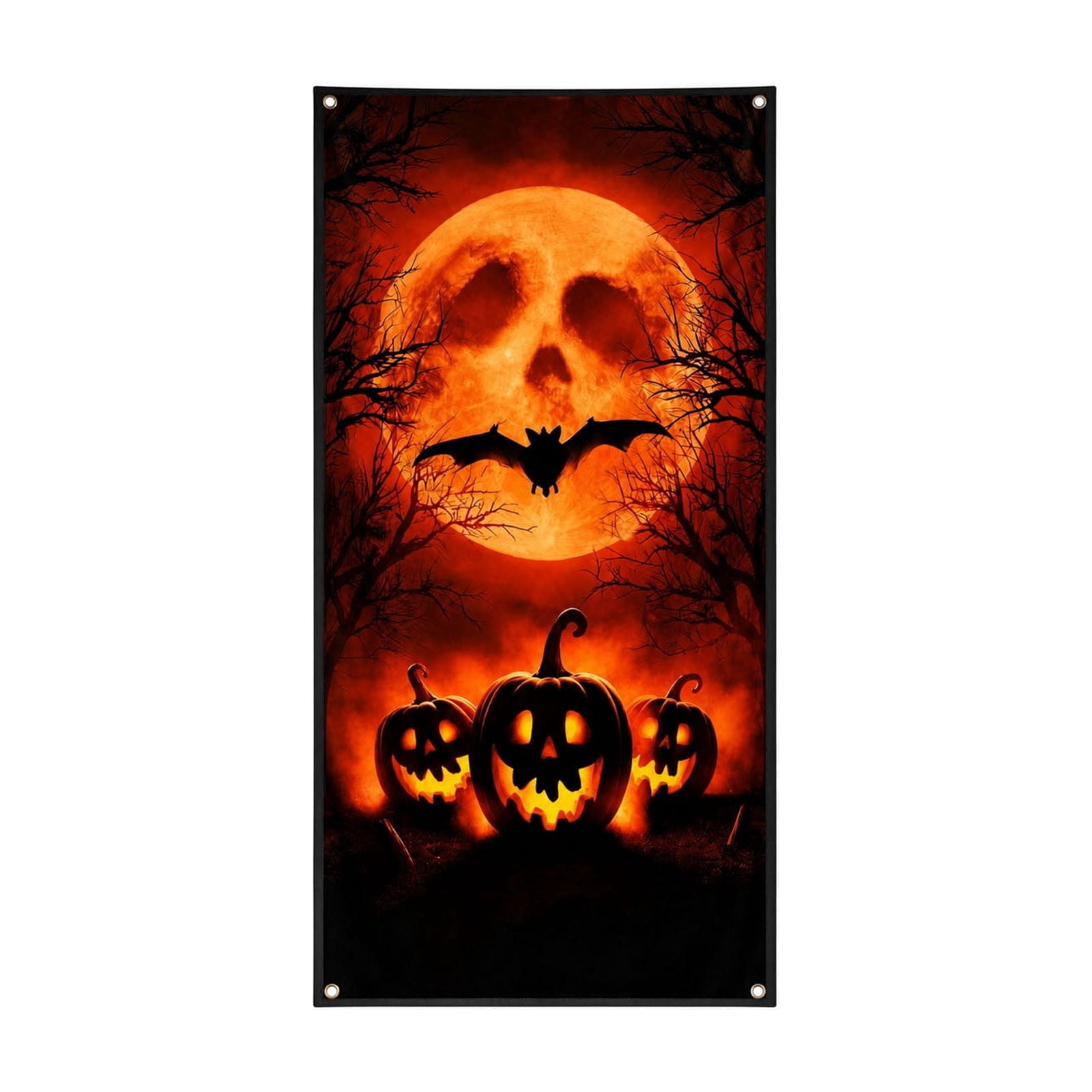 Kojanyu Halloween Door Cover Scary Skull Design, Spooky Horror Hanging