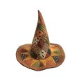 thumbnail image 1 of Kojanyu Halloween Flower Quilted Art Hat, Embroidered Polyester Witch Hat 16.9x11.8in for Costume and Holiday Decoration., 1 of 6