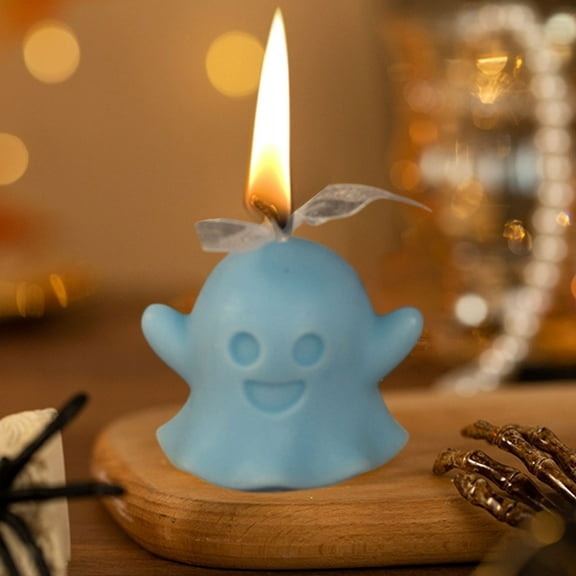 Kojanyu Halloween Ghost Aroma Candle - Holiday Personalized Gift, Home Decoration, 2.17X1.77 Inches, Small Ghost Scented Wax Candle For Halloween Day