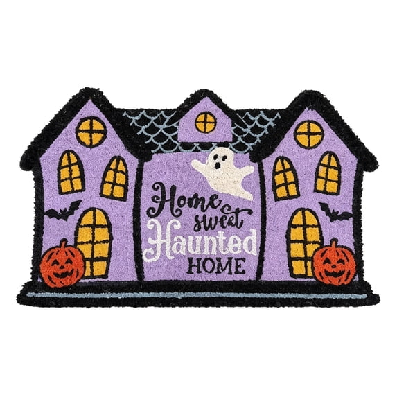 Library Entrance Rug Kojanyu Halloween Haunted House Print Irregular Doormat, Entrance Mat ...