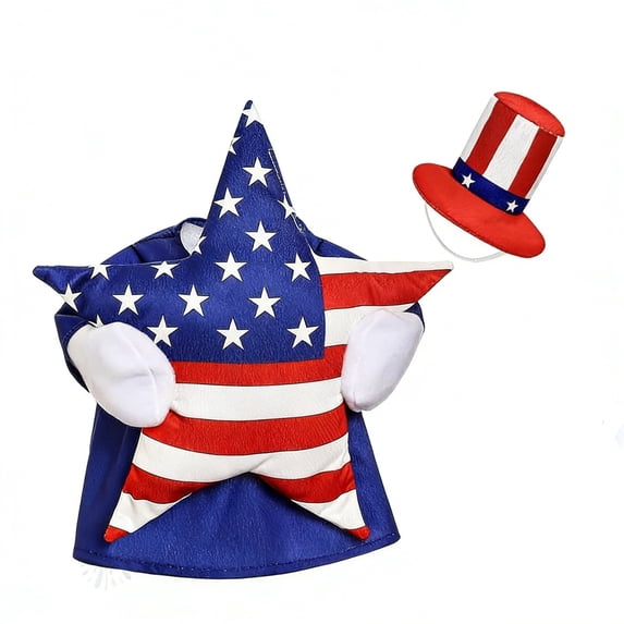Kojanyu July 4th Porch Goose Patriotic Decoration,White Goose Hat and Skirt for Yard Lawn Home Decor (Goose Not Included)