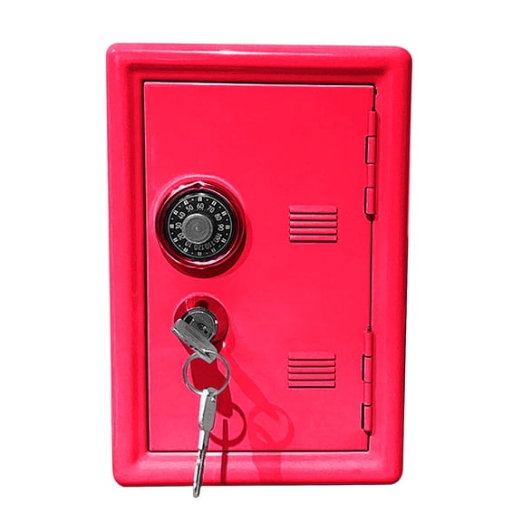 Kojanyu Kids’ Mini Metal Safe With Key Combination Lock – Secure Savings Box For Cash,Coins