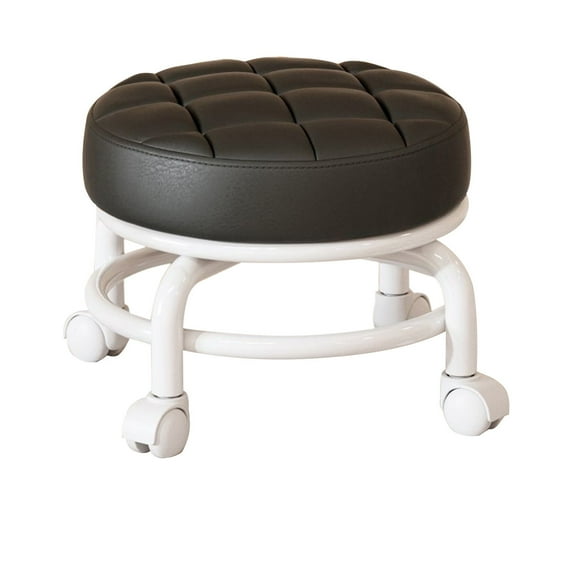 Kojanyu Low Rolling Stool with Wheels,Multi-Functional Sitting Stool for Shoe Changing,Lazy Man Seamstress Stool with Casters