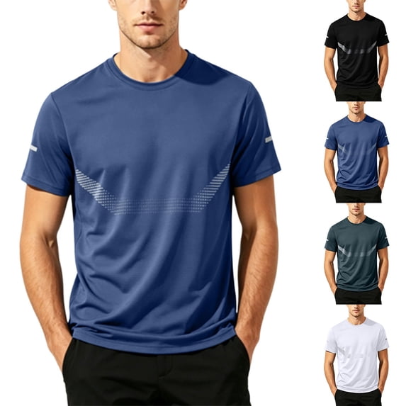 Ovzne Men's Quick Dry Athletic Basic T-Shirts Casual Short Sleeve Crew Neck Workout Sports Tops XXS-XXL