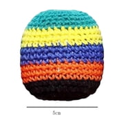 Kojanyu Multicolor Bean Bags,Handmade Knitted Footbag,Color Block Geometric Pattern Ready to Use for Indoor Outdoor Fun and Beginners