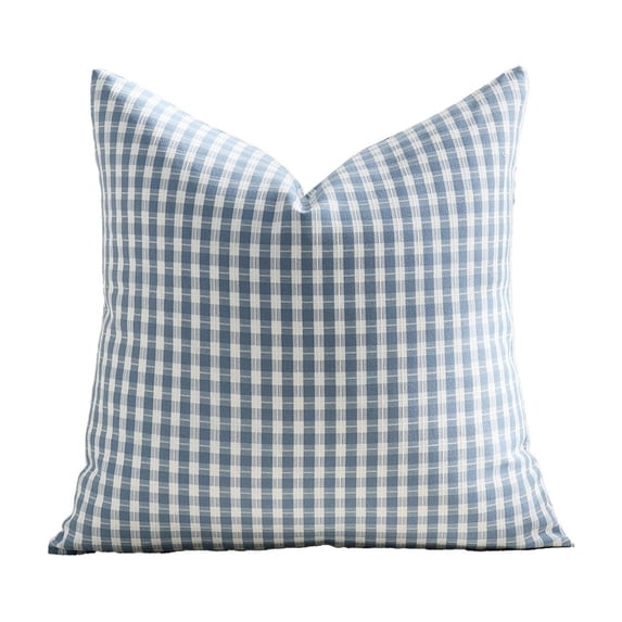 Kojanyu Outdoor Waterproof Throw Pillow 17.7x17.7in Complete, Plaid Cushion Weather Resistant for Patio Pool Indoor Sofa Decor