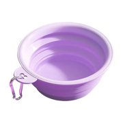Clearance! Portable Folding Silicone Bowl for Small Littlest Pet,Travel Container with Hook for Water,Food and Outdoor Dining