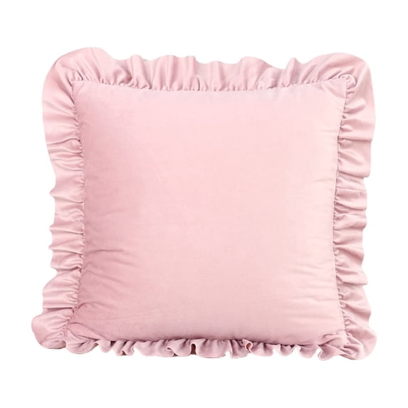 Kojanyu Ruffle Throw Pillow Cover, Solid Color Decorative Cushion Case, Romantic Ruffled Pillow for Sofa Bed Decor and Living Room Accent.