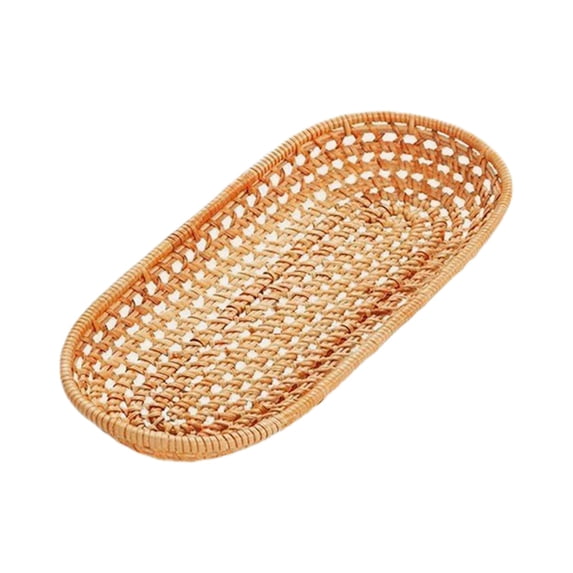 Kojanyu Small Wicker Basket – Wooden Rattan Basket For Bread,Fruit,And Snacks Storage