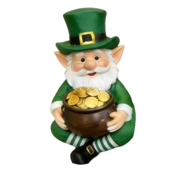 Kojanyu St. Patrick's Day Figurine – Holiday Decor For Planters,Shelves Desktops
