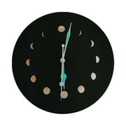 Kojanyu Sunrise Alarm Clock Wake Up Light Wall Clocks Battery Operated Wall Clock Luminous Wall Clock Wooden Moon Wall Clock Cycle Home Clock