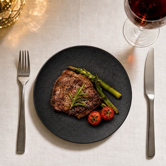 Kojanyu Textured Ceramic Dinner Plates, Household Use Dishware for Everyday Dining