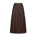 thumbnail image 1 of Kojanyu Women's High-Waist Solid Color Casual Chiffon Pleated A-Line Maxi Skirt – Lightweight & Flowy for Spring & Summer, 1 of 6