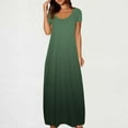 thumbnail image 1 of Kojanyu Women's Sleeveless Round Neck Maxi Dress – Floor-Length with Pockets in Solid, Polka Dot or Ombre, 1 of 5