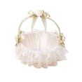 thumbnail image 1 of KojanyuFaux Rattan Flower Basket with Handle, Multi Functional Storage Fruit Basket for Weddings Parties Celebrations, 1 of 6