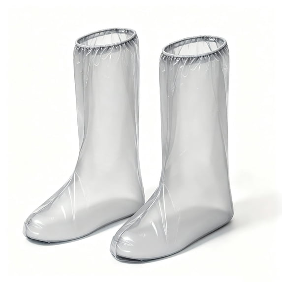 KojanyuRain Shoe Covers 6pairs Reusable PVC Thickened, Zipper Water Resistant Overshoes for Outdoor Walking