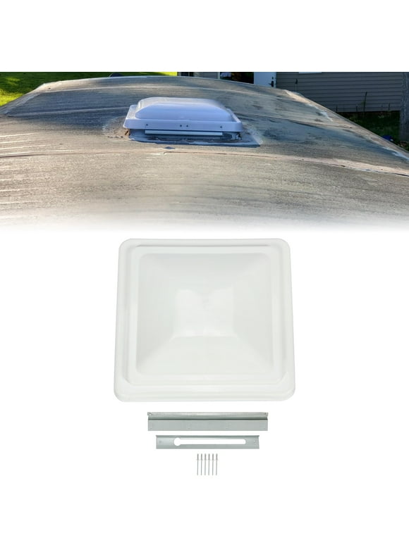 Kojem 14” x 14”  RV Trailer Campe Motorhome RV Roof Vent Cover -Vent Lid White Universal Replacement
