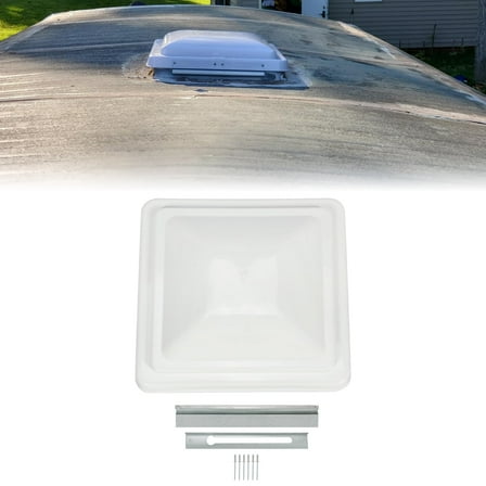 Kojem 14" x 14"  RV Trailer Campe Motorhome RV Roof Vent Cover -Vent Lid White Universal Replacement