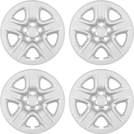 Kojem 17" Wheel Skins Hub Caps Full Rim Covers for 2006-2012 Toyota RAV4 5-spoke 4 PCS Silvery