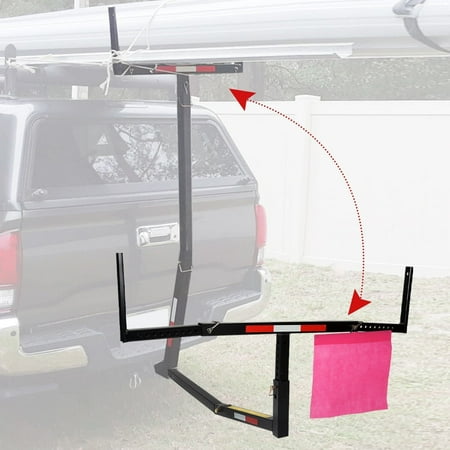 Kojem 2 in 1 Pick up Truck SUV Bed Hitch Adjustable Extender Extension Foldable Rack 2" Hitch Receiver Ladder Canoe Boat Kayak Lumber Carrier 8"-17" Height