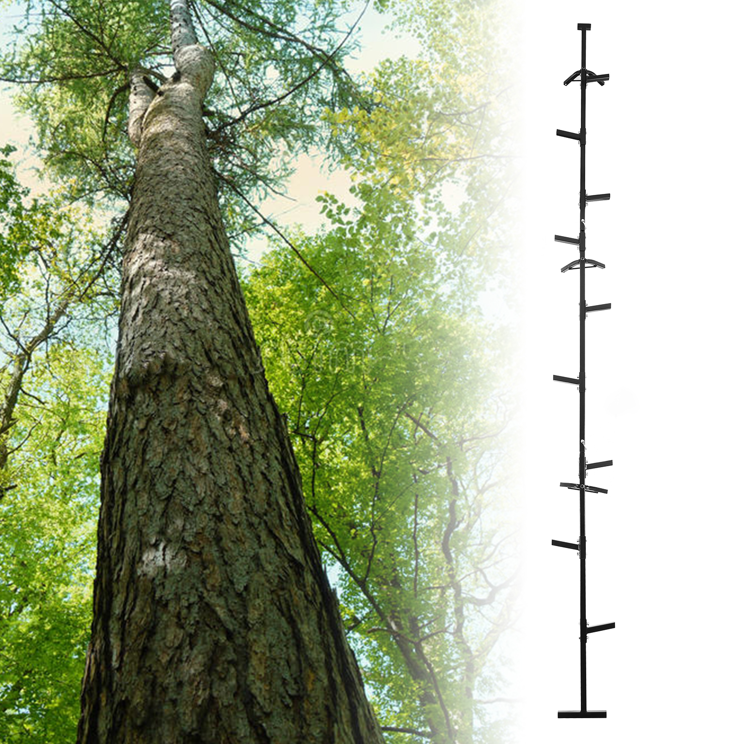 Kojem 20 ft Quick Tree Climbing Sticks 4' sections Ladder Steps for