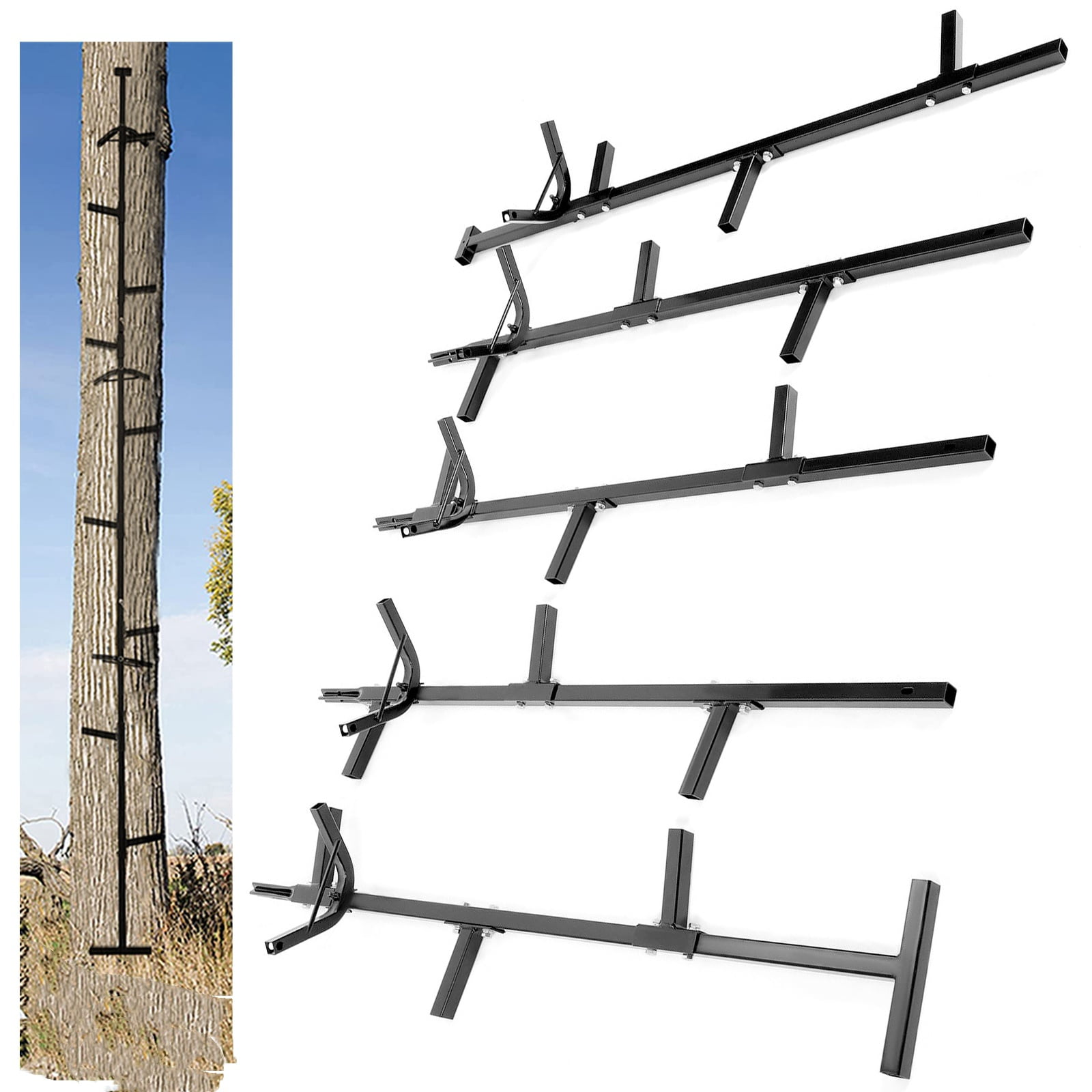 Kojem 20FT Quick Tree Climbing Sticks 4' sections Ladder Steps for