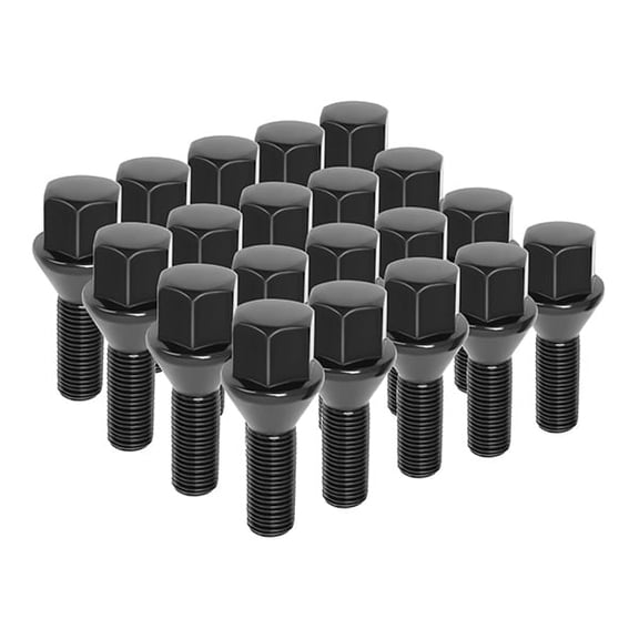 Kojem 20pcs Wheel Lug Bolt M12x1.25 for 2014-2022 Ram 700 ProMaster Jeep Cherokee Compass Renegade Dodge Dart Neon Vision Chrysler Black