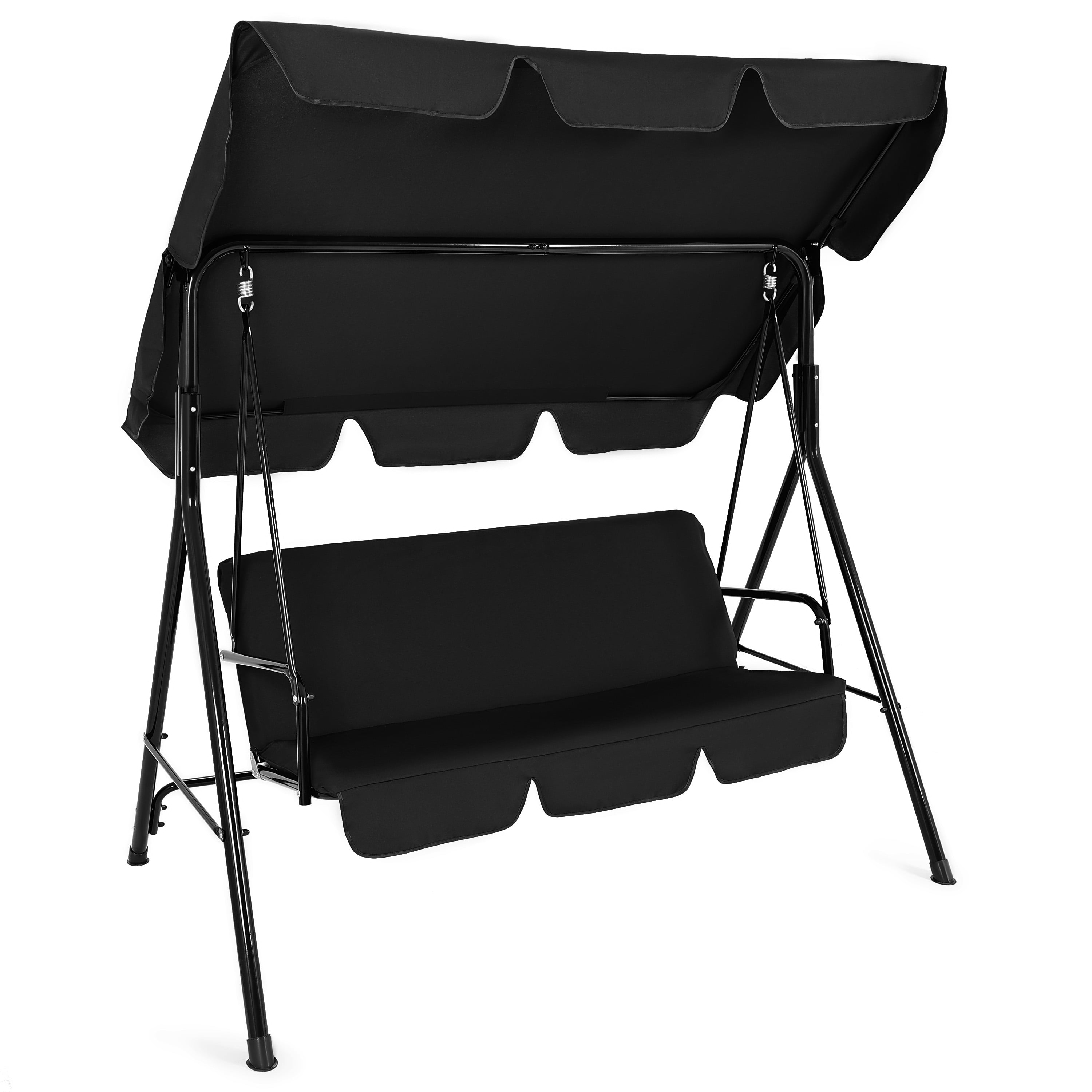 Kojem 3Person Outdoor Swing Chair Patio Hanging Bench W/ Canopy