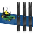 thumbnail image 1 of Kojem 3 Pieces 60" Cut Mower Blades High Lift for John Deere M128485 M133381 TCU15881 737 757 777 797, 1 of 12