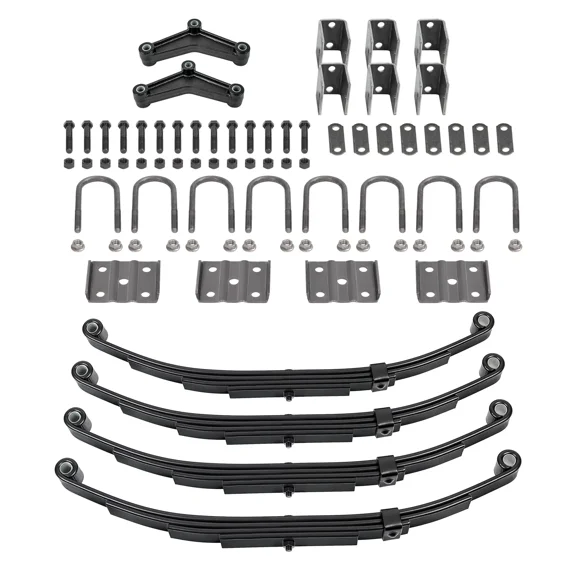 Kojem 3500lb Tandem Trailer Axle Suspension Kit Included Leaf Spring+Hanger Kit+Equalizer+Shackle Strap+U-Bolt