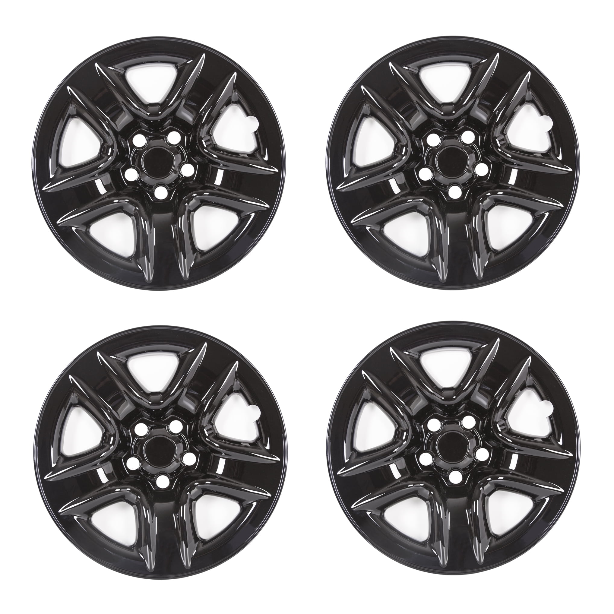 Kojem 4 Black Wheel Skins for Toyota RAV4 2006-2012 17" Hub Caps Full Rim Skin Covers